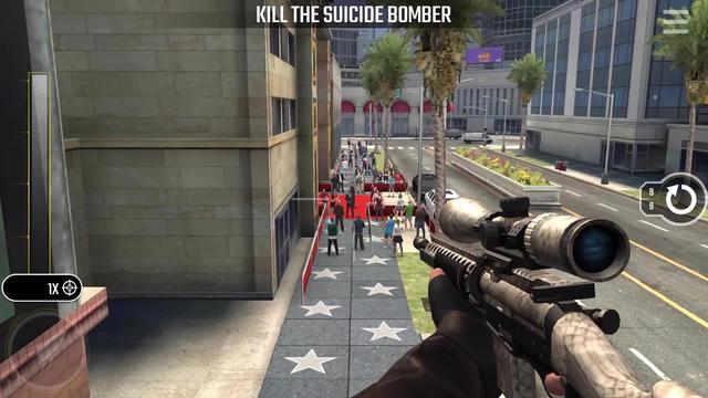 Shoot with amazing slow-motion sniper shots.