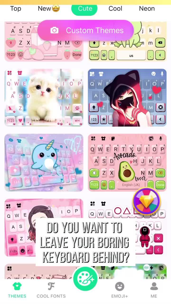 Customise your keyboard with custom keyboard designs