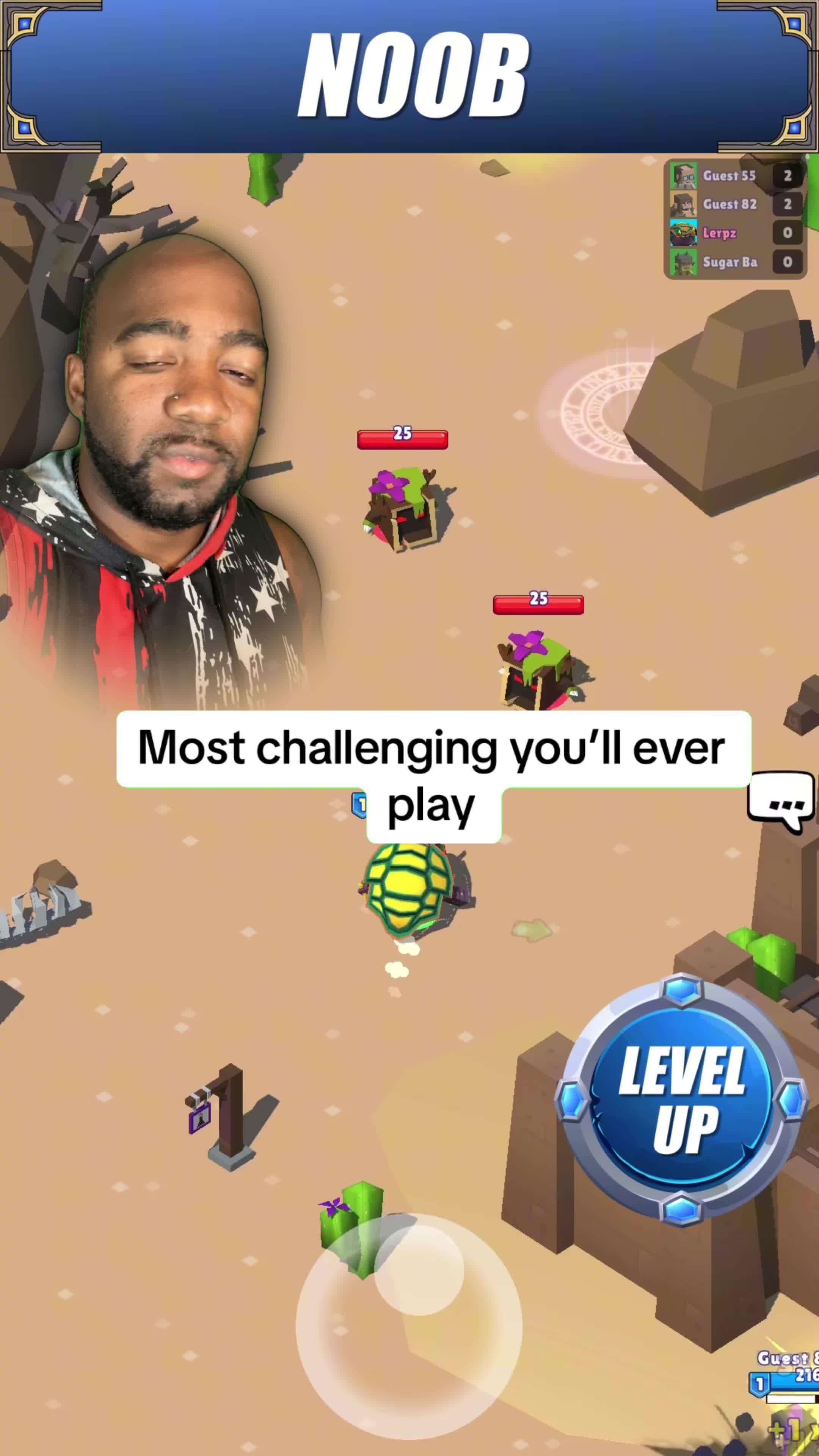 Compete with other players hunting monsters. Will you be the last warrior standing?