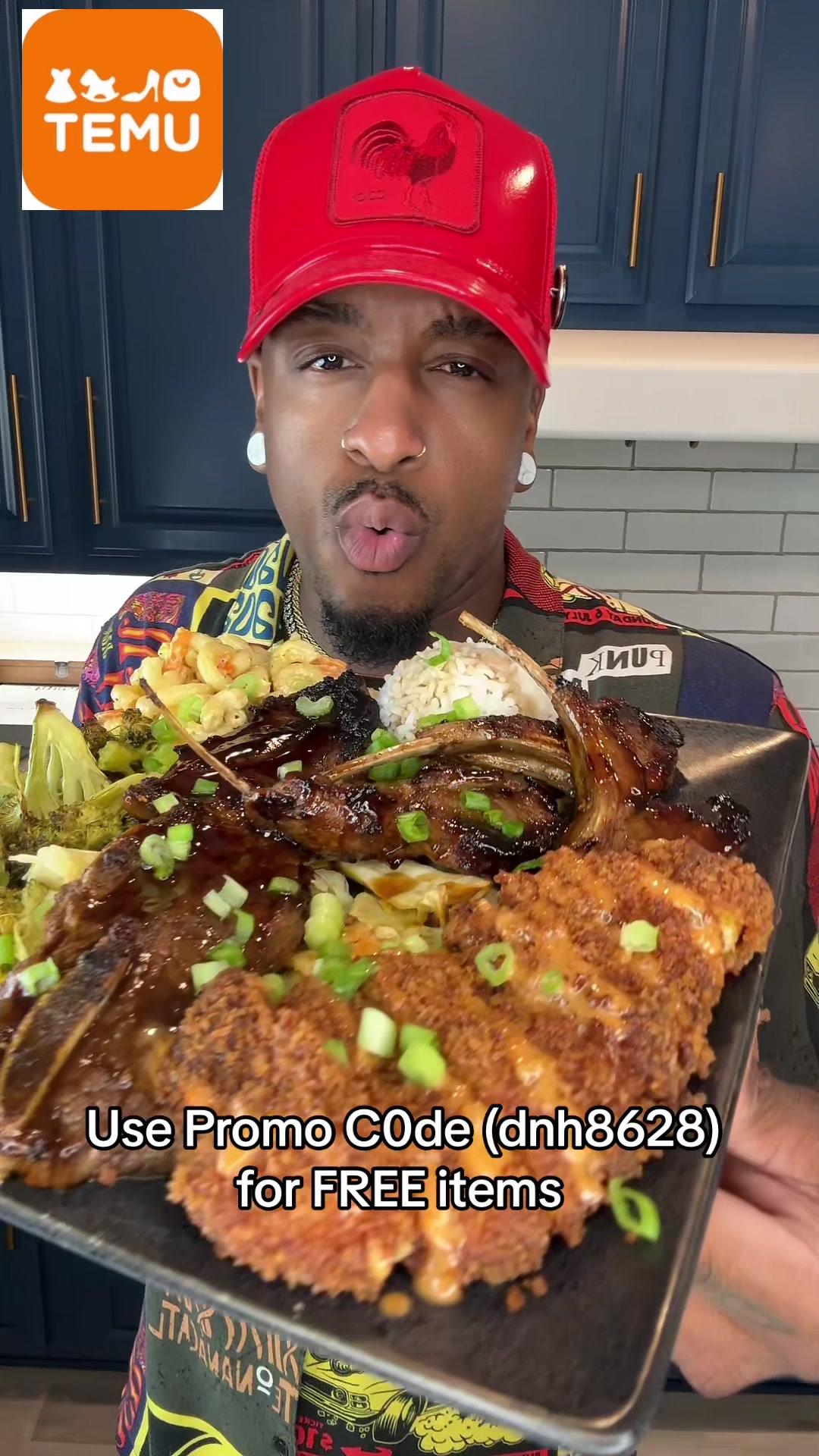 Hawaiian BBQ w/ Seared Lamb, Beef Short Ribs & The Perfect Crispy Chicken Katsu Using My Stainless Steal Deep Frying Pot From @Temu mu Download The App & (Use My Code dnh8628) For Free Items!!!! #temu #temufinds #wow #instagood  Would You Eat This?