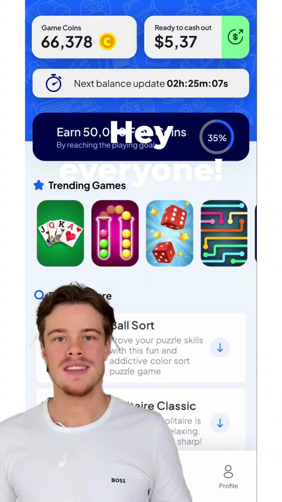 Easy way to discover new games and get rewarded by playing!