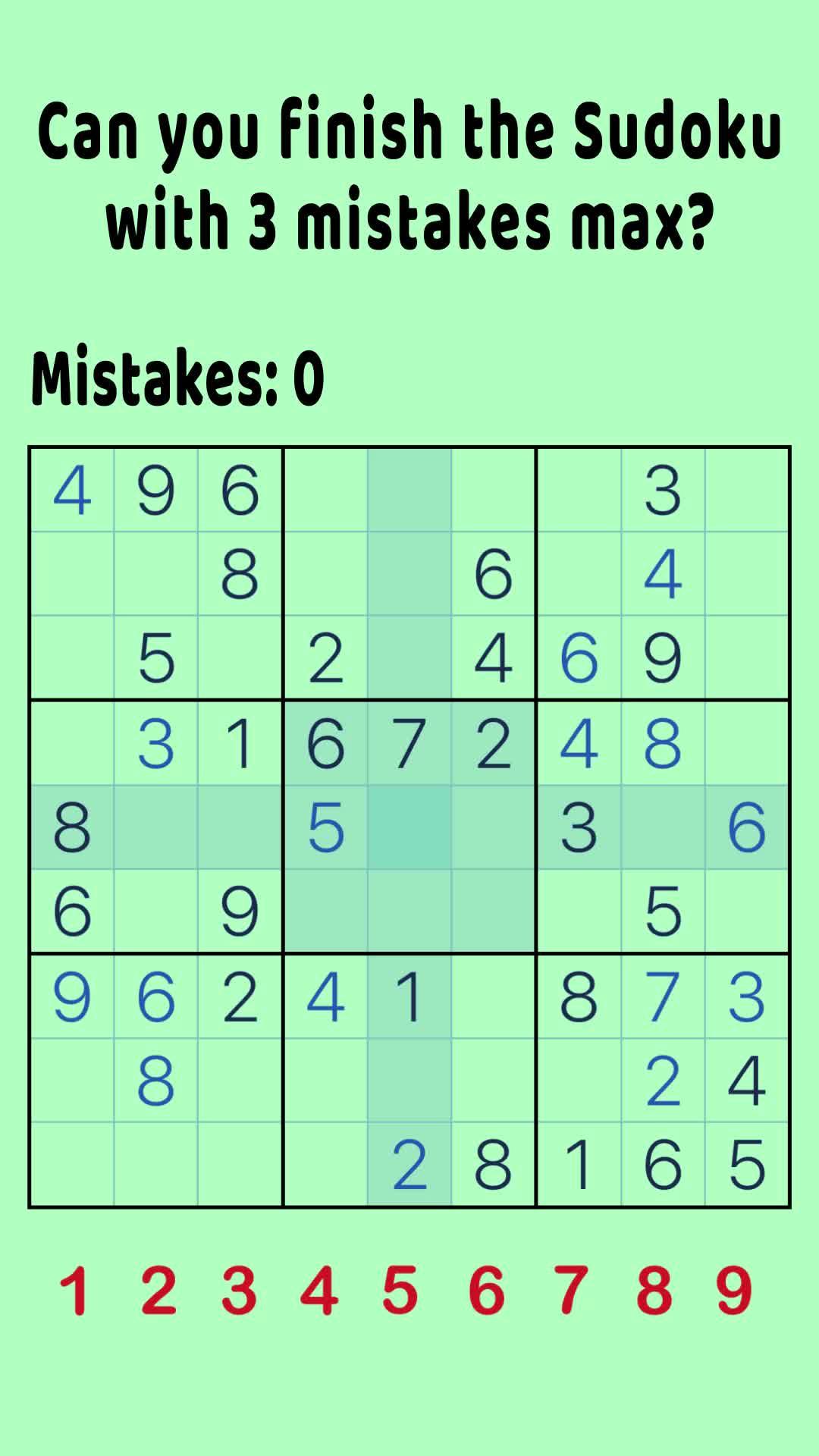 Play SUDOKU – keep your mind occupied!