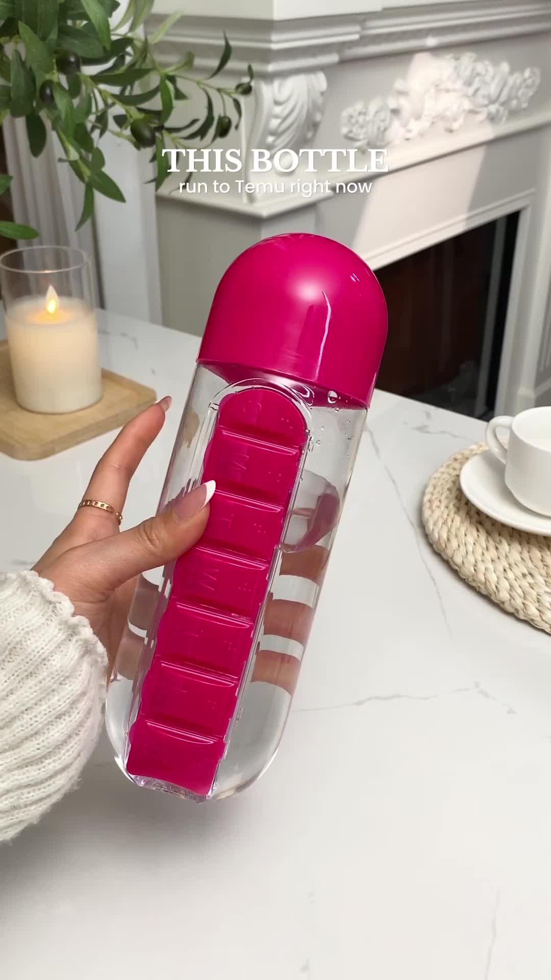 Stay organized on-the-go with our convenient Pill Box & Hydration Bottle combo! 💊💧🔍 Search dmn5368 on Temu to grab it now! #Temu #TemuFinds