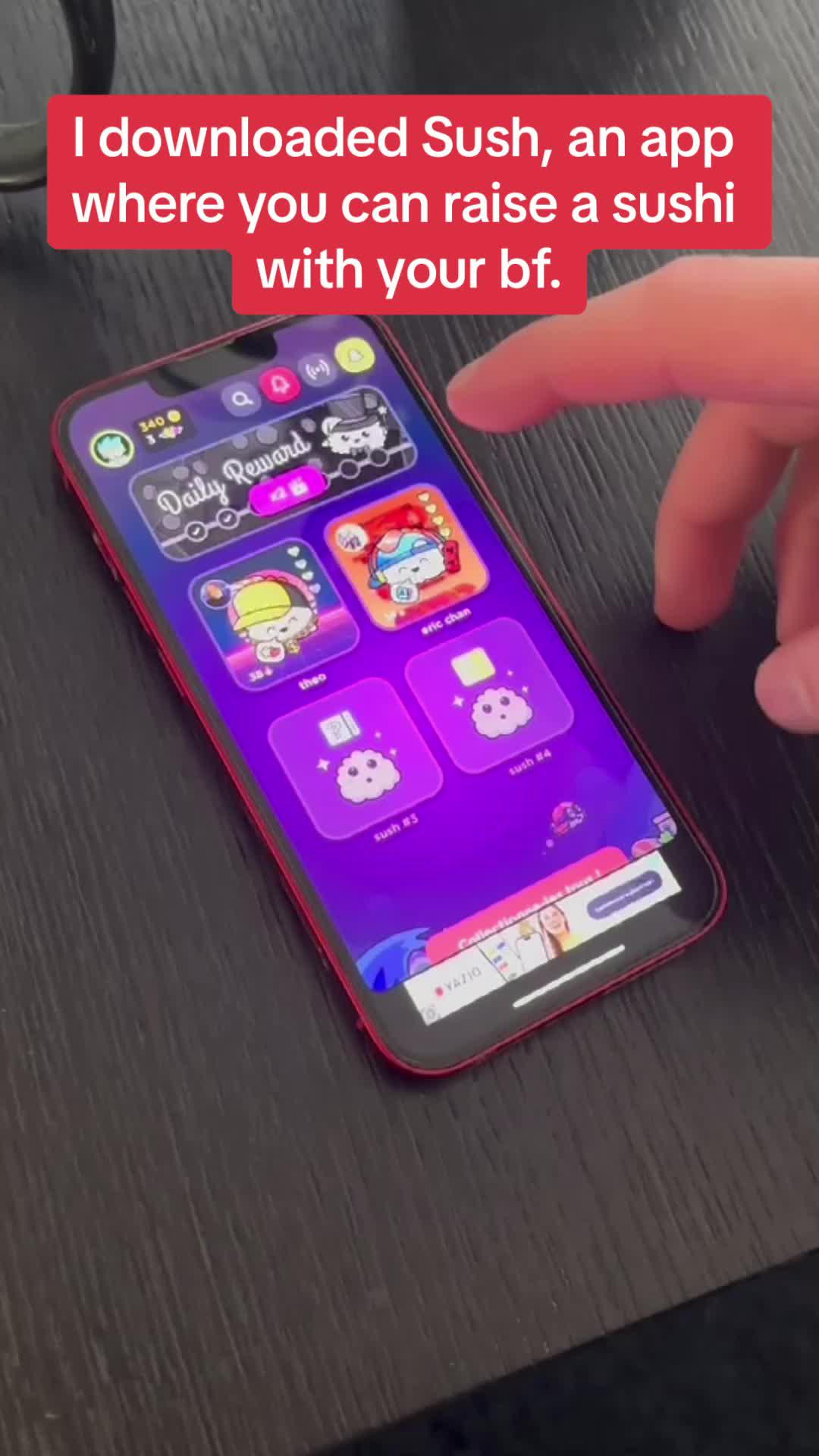 Raise cute sushi with your friends!