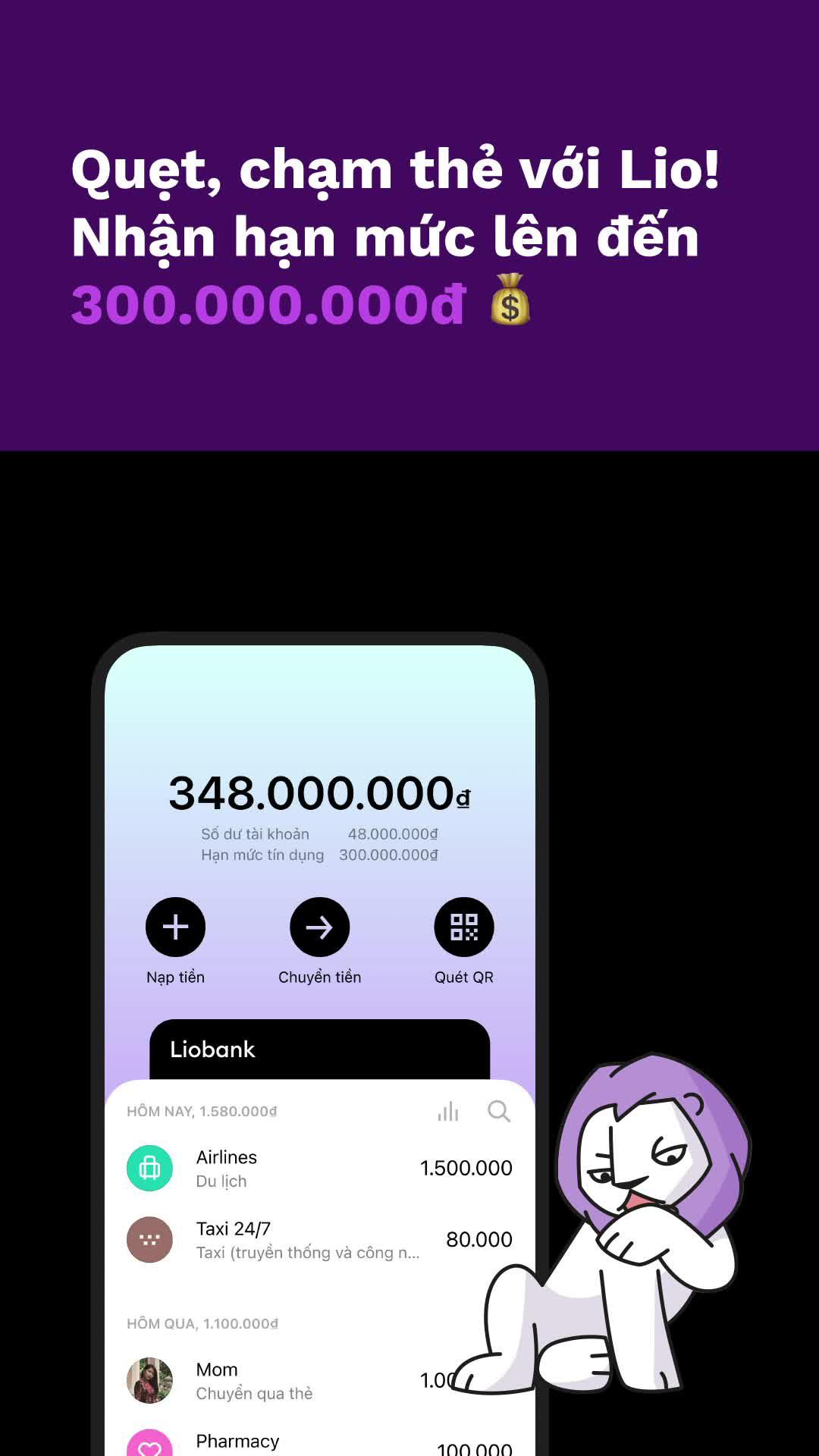 Thẻ 2 trong 1 miễn phí từ Liobank