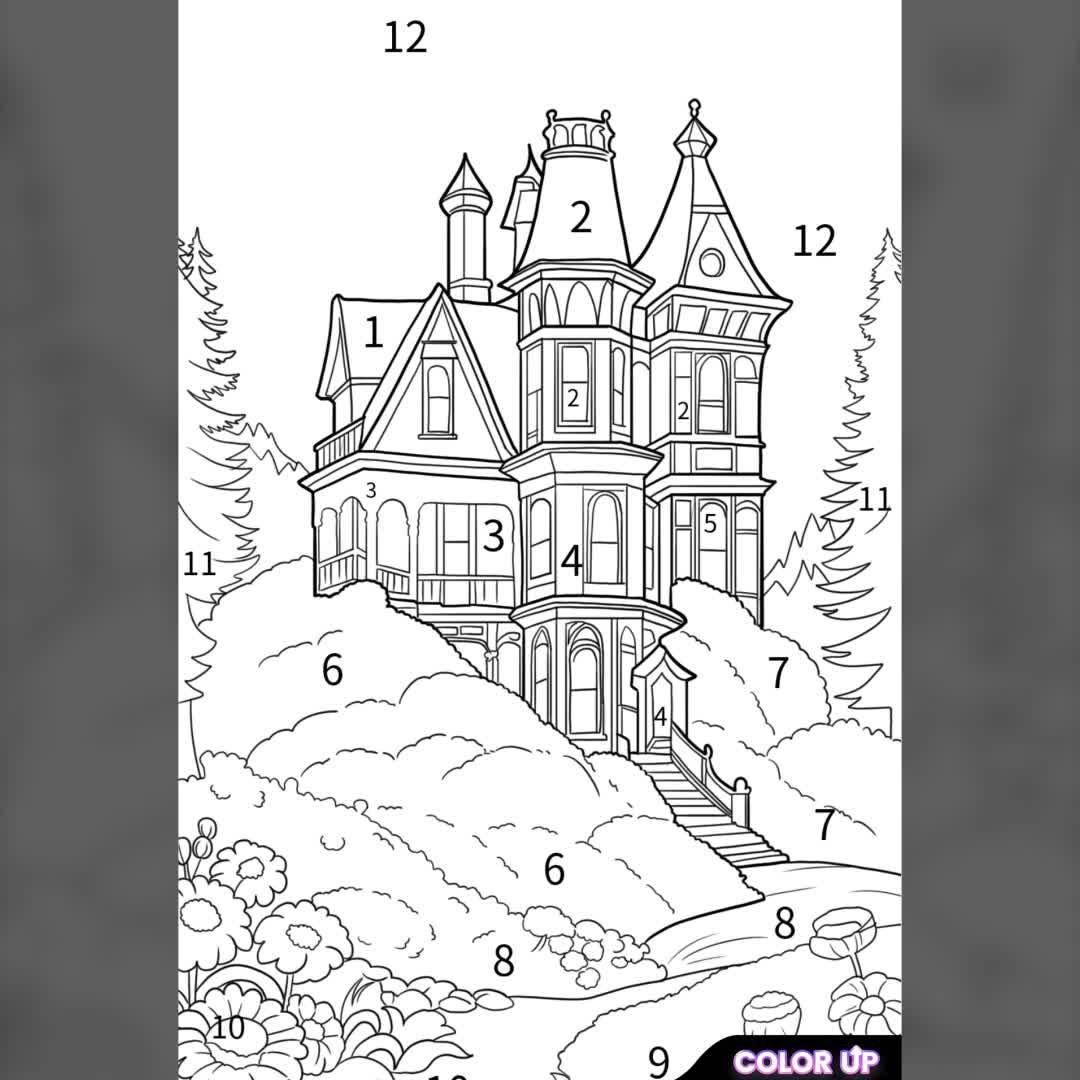 Blow your stress away coloring by number!