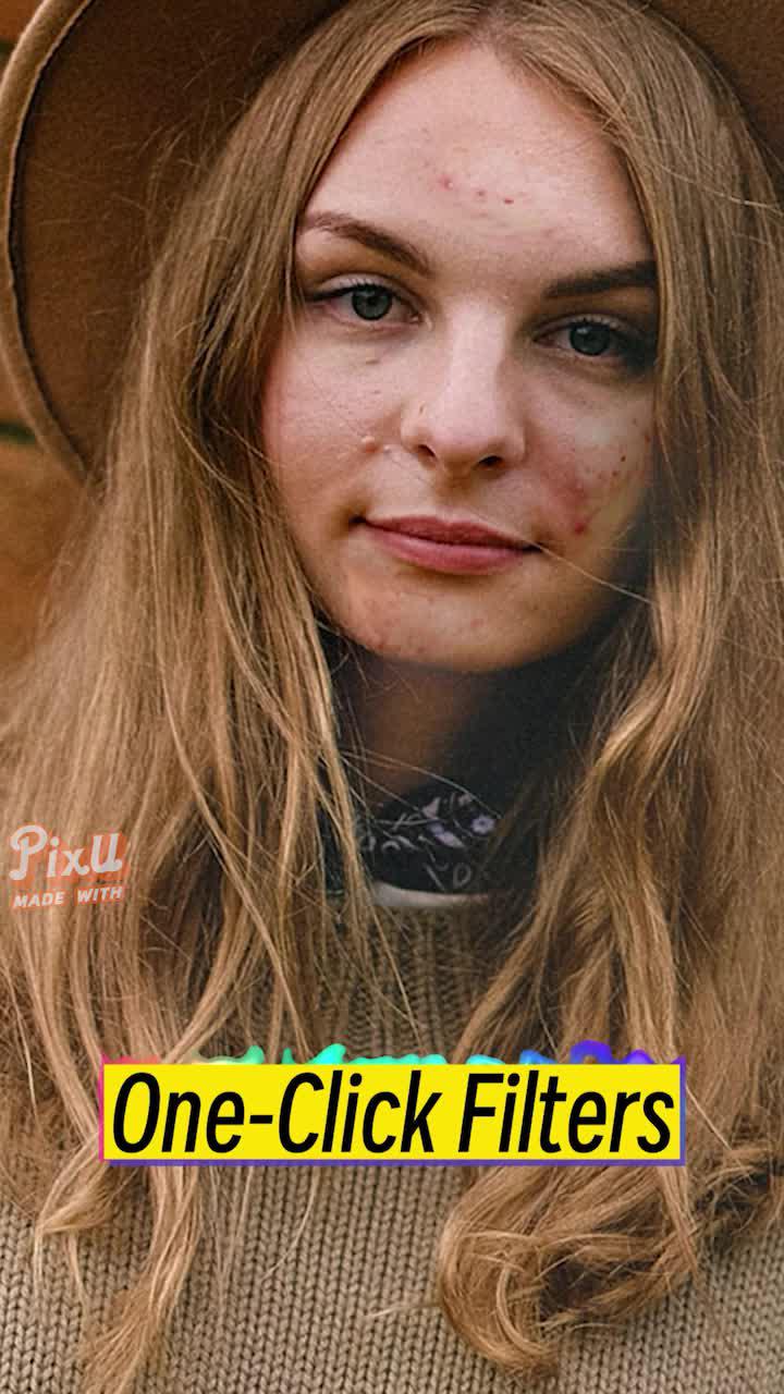 One-click beauty filters! Try it out at Pixu!