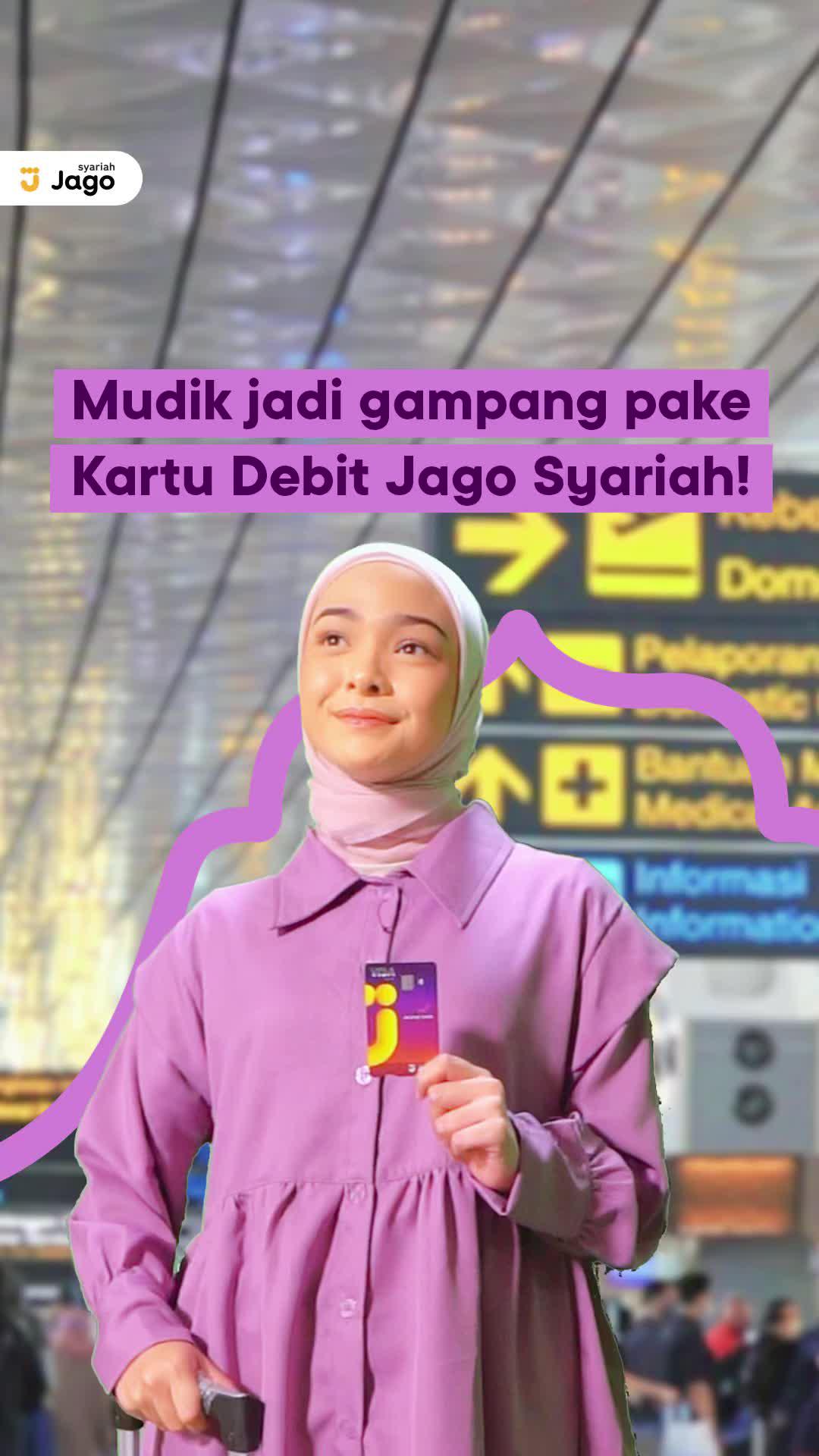 Udah siap mudik? Jangan lupa bawa Kartu Debit Jago Syariah VISA kamu biar bisa ambil tarik tunai di ATM mana aja 💳 #SesuaiSyariah ————————— PT Bank Jago Tbk berizin dan diawasi oleh Otoritas Jasa Keuangan (OJK) dan Bank Indonesia, serta merupakan peserta penjaminan LPS. Jago Syariah sesuai dengan fatwa DSN MUI dan disupervisi oleh Dewan Pengawas Syariah (DPS).