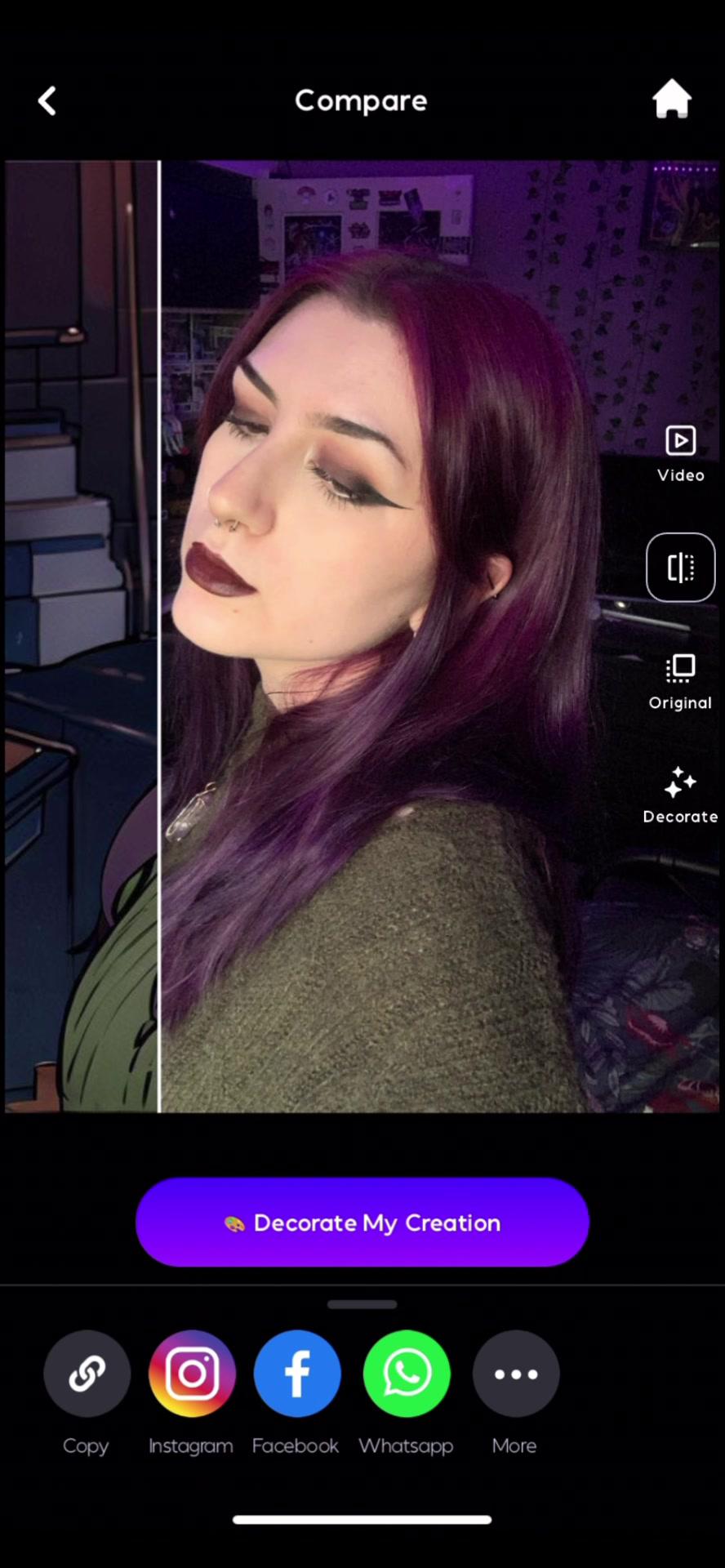 These filters are too cute 🥹💜 ~ #aimirror #filter #alt #alttiktok #alternative #altgirl #whimsigoth #whimsygoth #anime #trending #fypp #viral #tutorial @AI MIRROR OFFICIAL