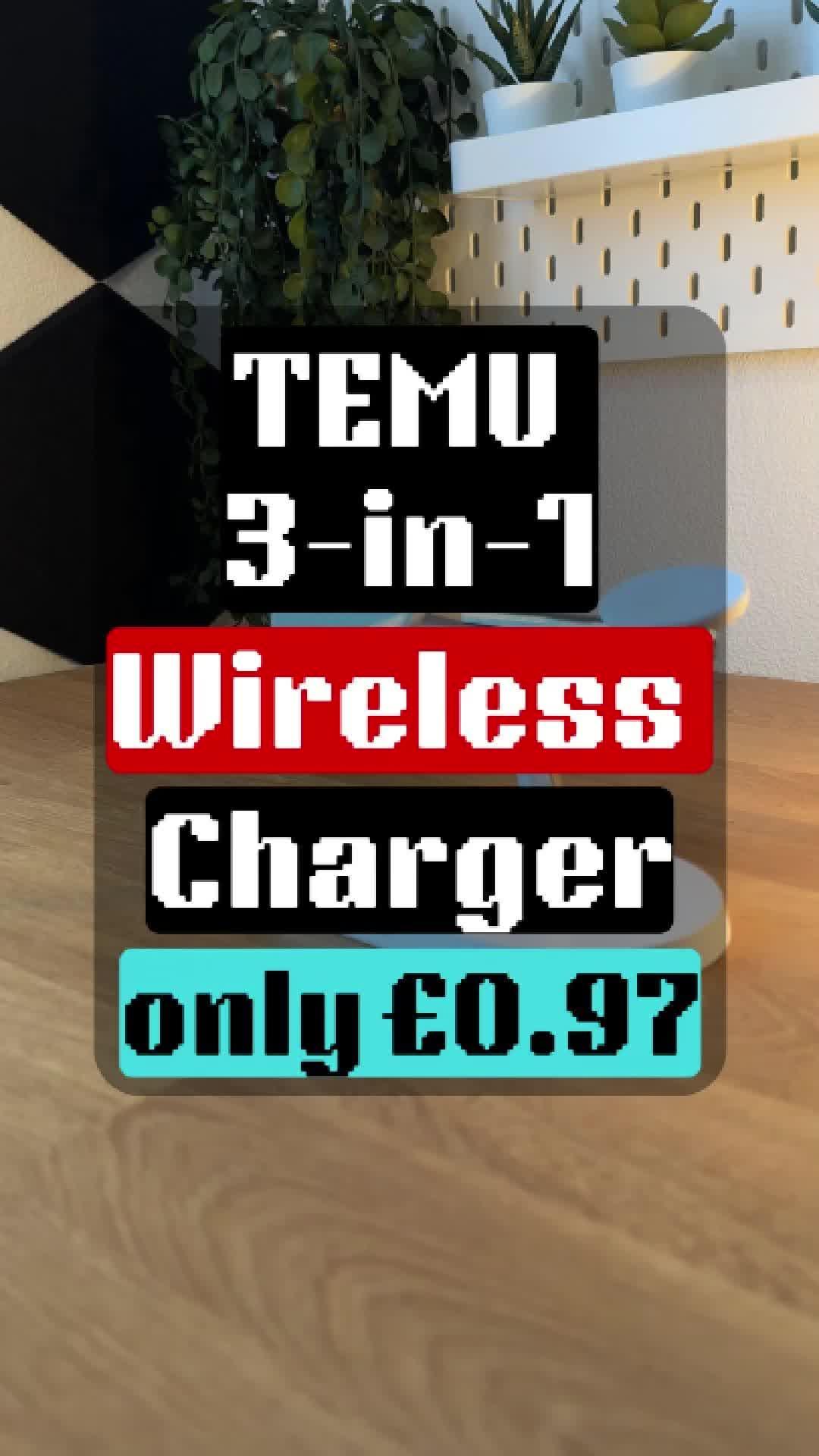 TEMU 3-in-1 Wireless Charger search code: dpp4456 in #temu search bar for 90%off & £100 Coupons Link in Bio Shipping & Returns Now‼️ ️  #temuhaul #temufinds #review #techgadget