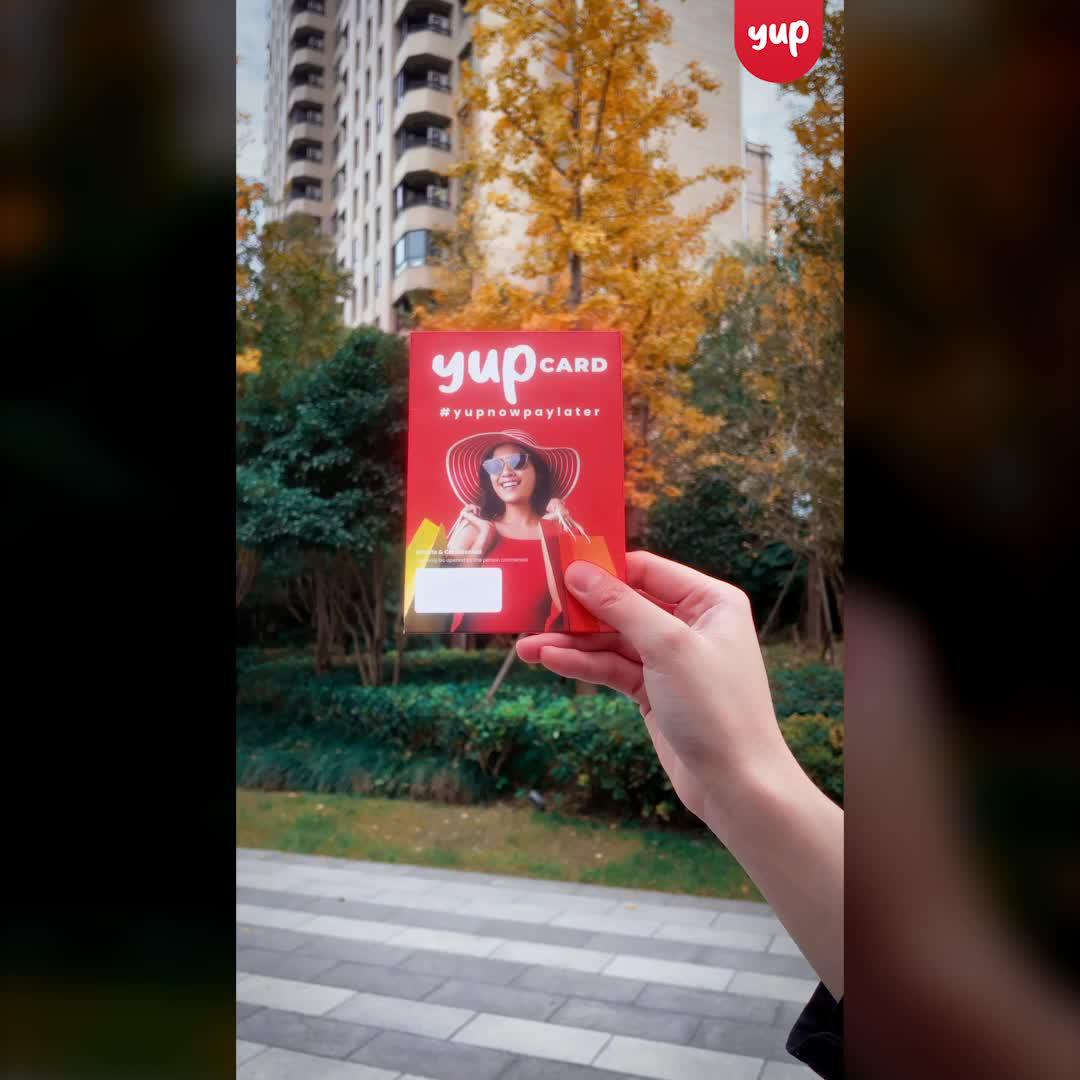 Jangan lupa pakai Yup untuk Belanja apa aja dan di mana aja, Bayar nanti 40 hari, bunga 0%* terus