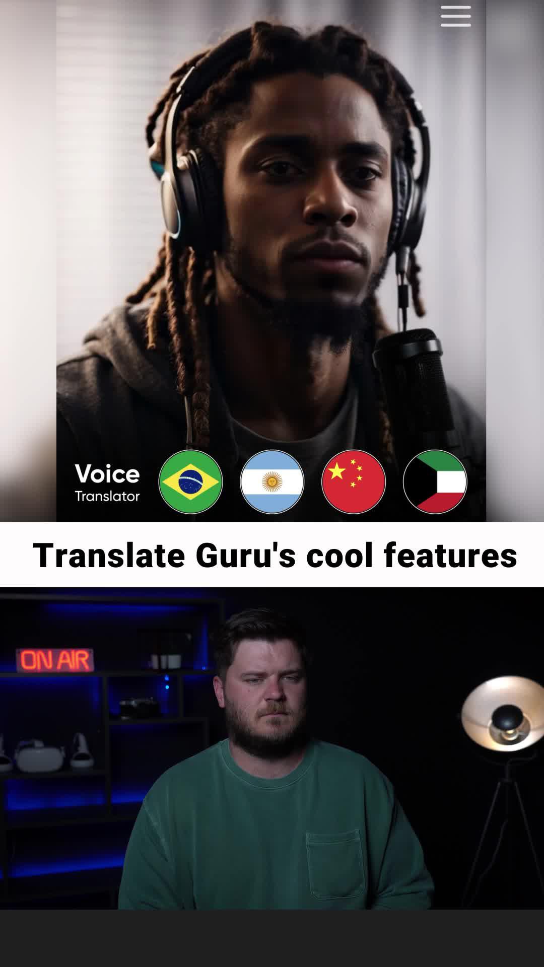 Guru translator help even in messenger!