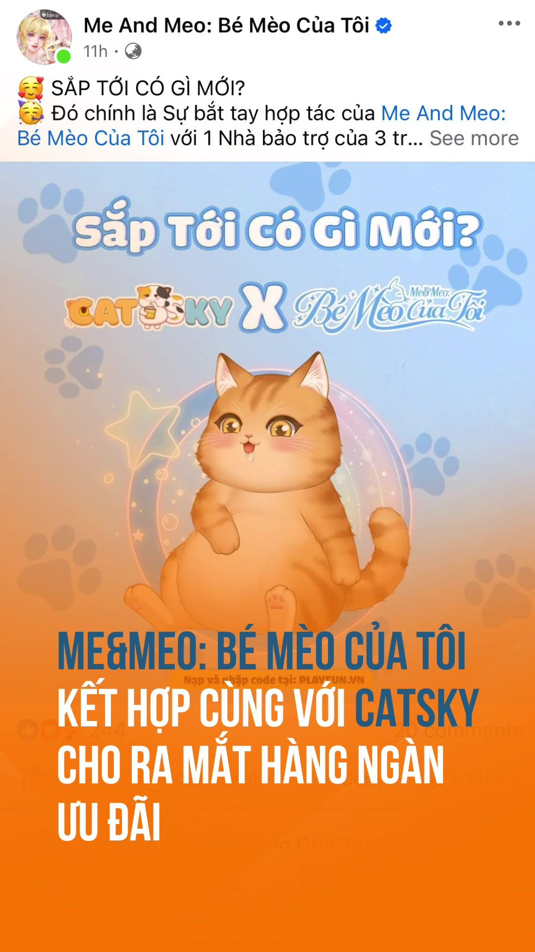 Me&Meo: Bé Mèo Của Tôi hợp tác cùng Ăn vặt Catsky mang đến những combo siuu ữu đãi cho các Sen đây ạaa🫶🏻🎉 #meandmeo #bemeocuatoi #catsky #banhtrang