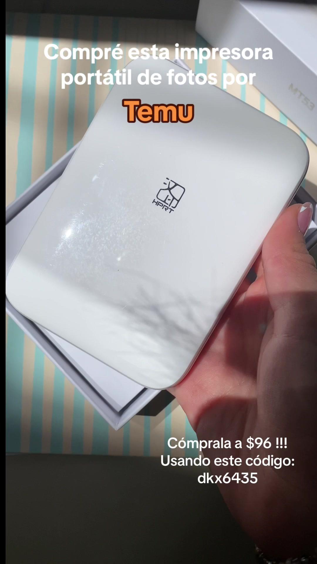 Tienen que probarla!!  Usa 🔗 en bio o código: * dkx6435 * para obtener 90% de descuento en oferta @Shoptemu_MX #temu #temumexico #coupontemu2024 #cupontemu #impresoraportátil #fotos #fyp #impresoramini #favorite #pics #print