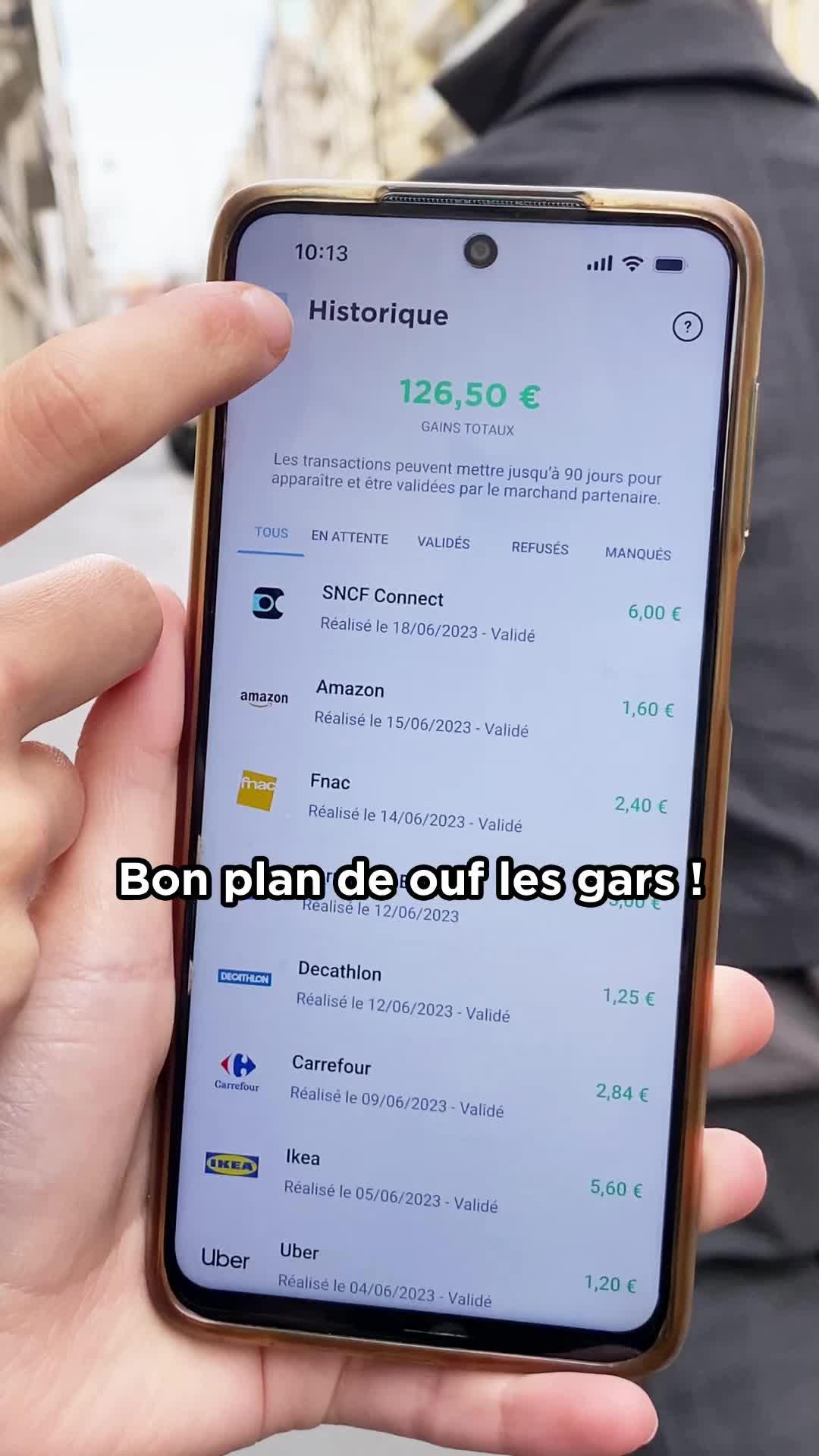 L'app qui te rembourse tes achats