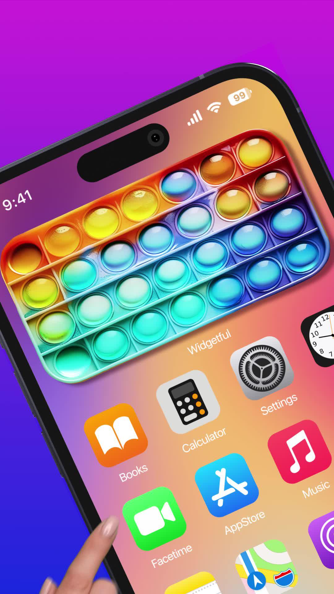 Install custom iPhone widgets on your iPhone with Widgetful app.
