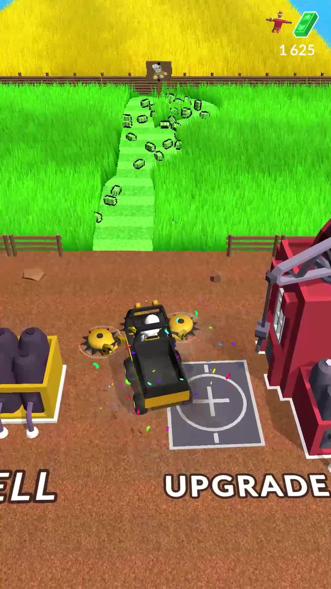 Grass mowing simulator