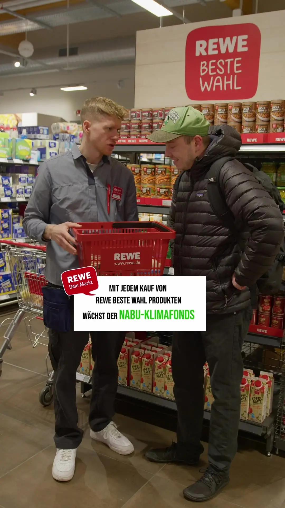 Der Weltmeister im Schätzen unterstützt den NABU-Klimafonds 🌱 #umdenkbar #REWEApp
