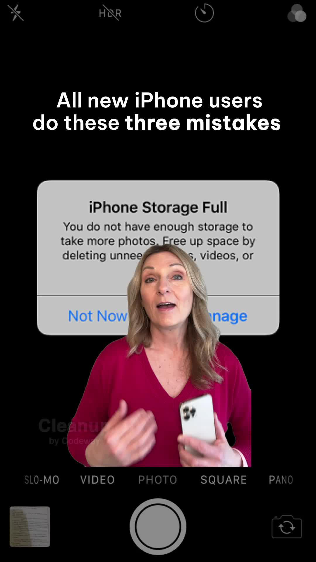 Free up iPhone storage in seconds with Cleanup!