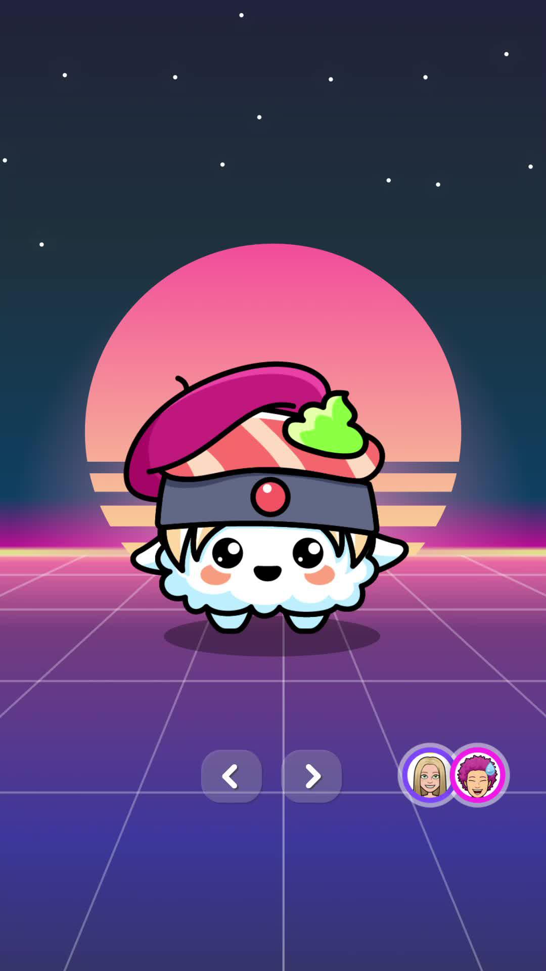 Raise cute sushi with your friends!