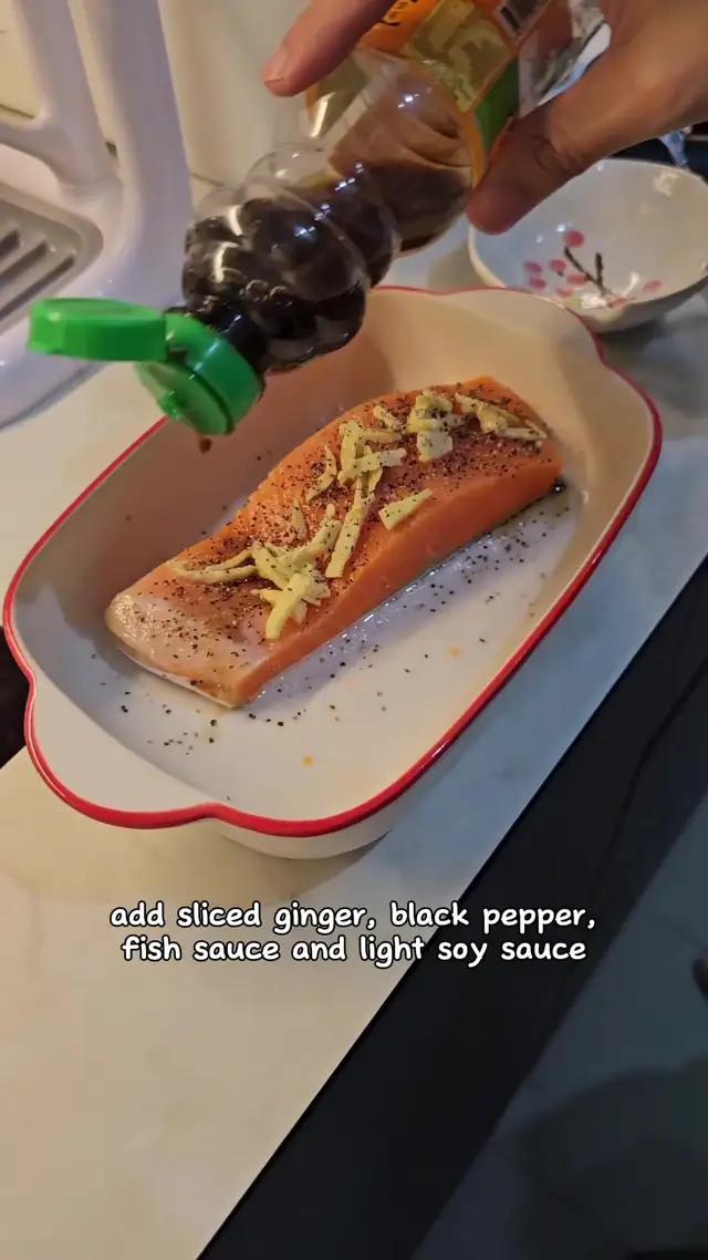 Yummy salmon at the comfort of your home! #frozenfish #salmon #homecookedfood #steamoven #sghome 