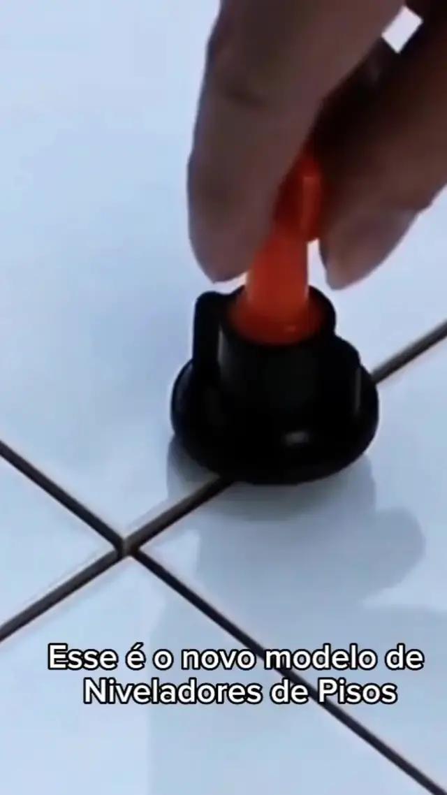 Kit 50 Nivelador A Rosca Porcelanato Reutilizável C/ Chave