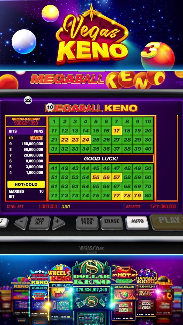 enjoy a  variety of KENO games