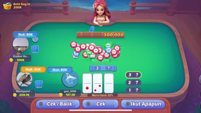 Game ini tidak melibatkan perjudian uang sungguhan