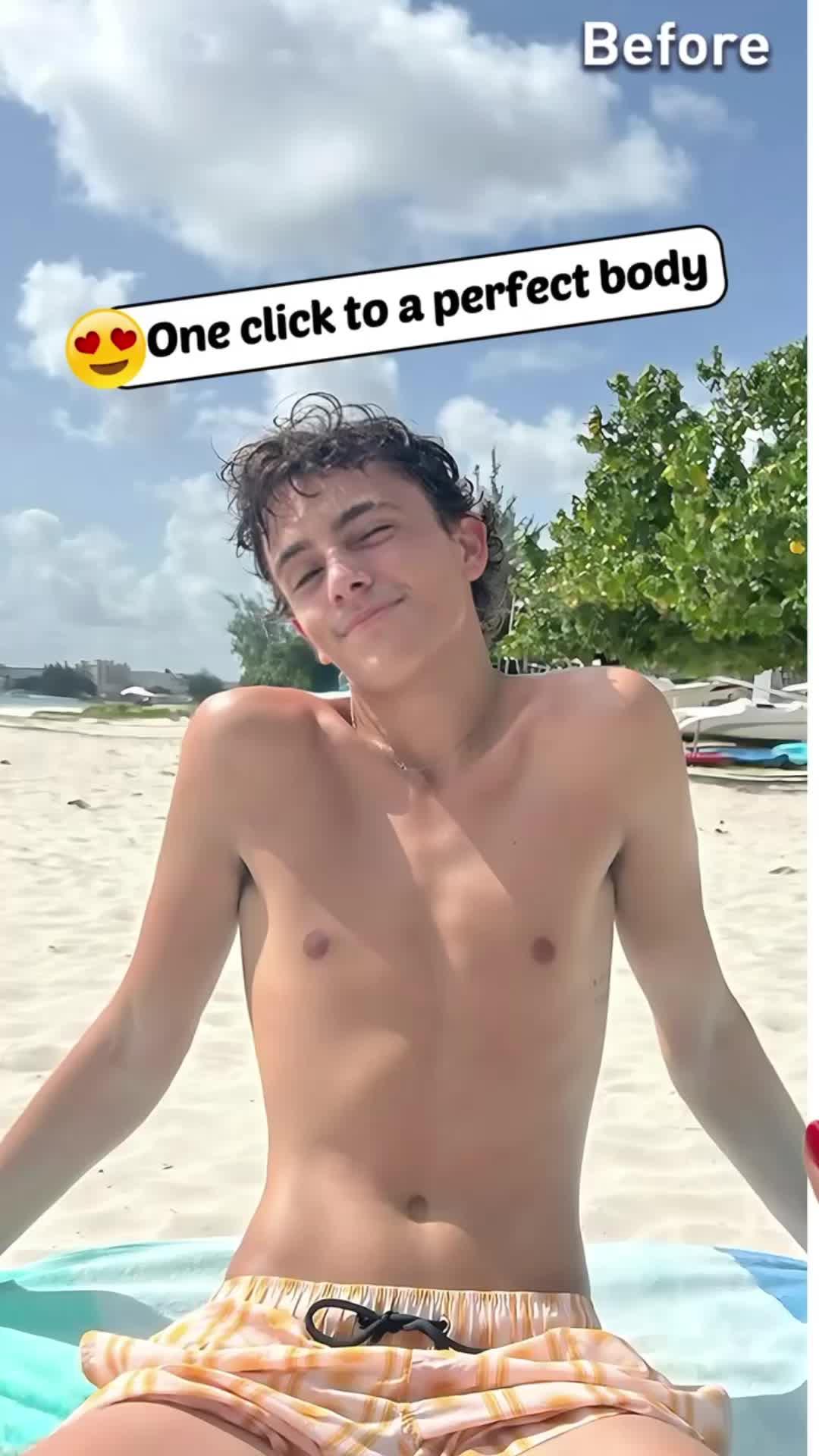 AI body shape and muscle beautification with one click, download for free to try