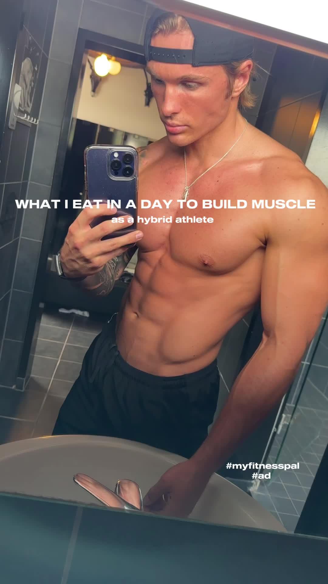 what i eat in a day as a hybrid athlete to build muscle ft. @MyFitnessPal #myfitnesspalpartner #fitness #hybridathlete #nutrition #whatieatinaday #wieiad #wholefoods #diet #gym #running