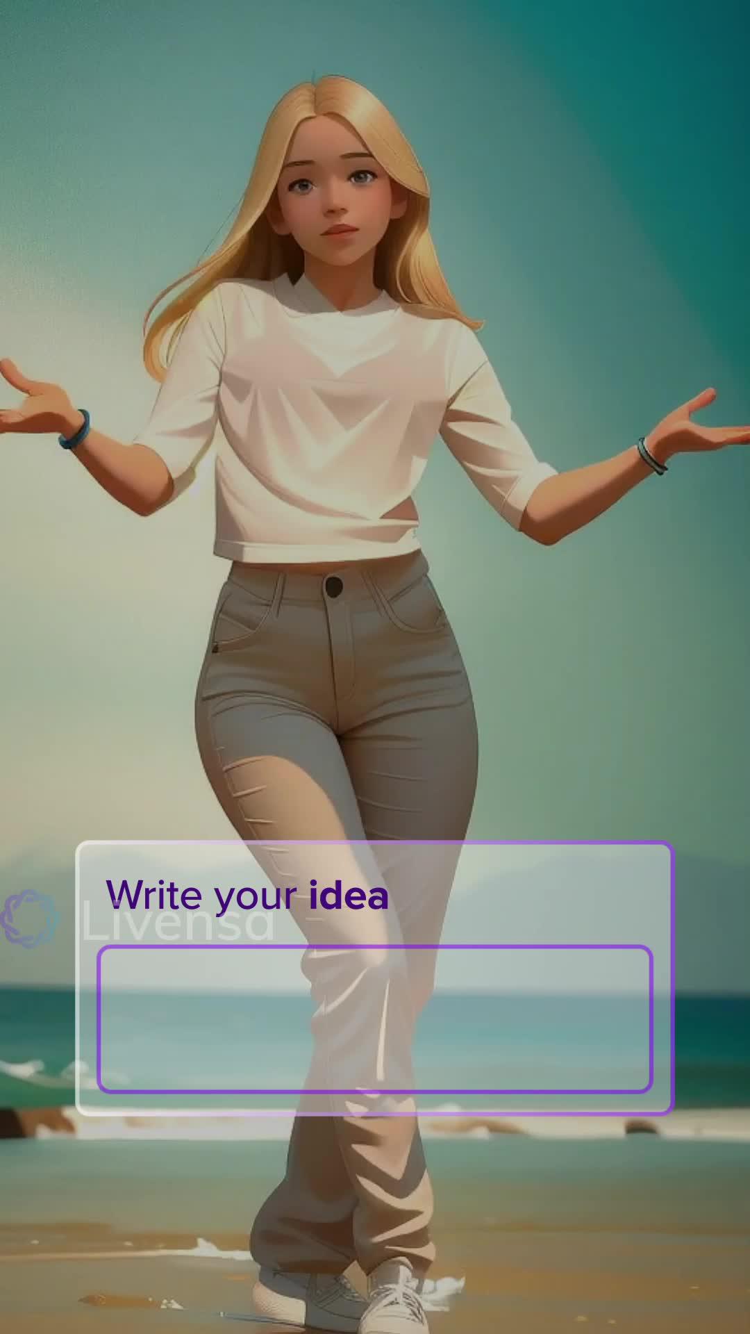 Create Al videos with your own words on mobile