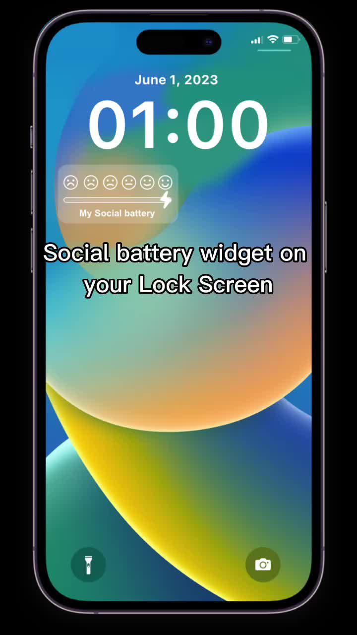 Social battery widgets