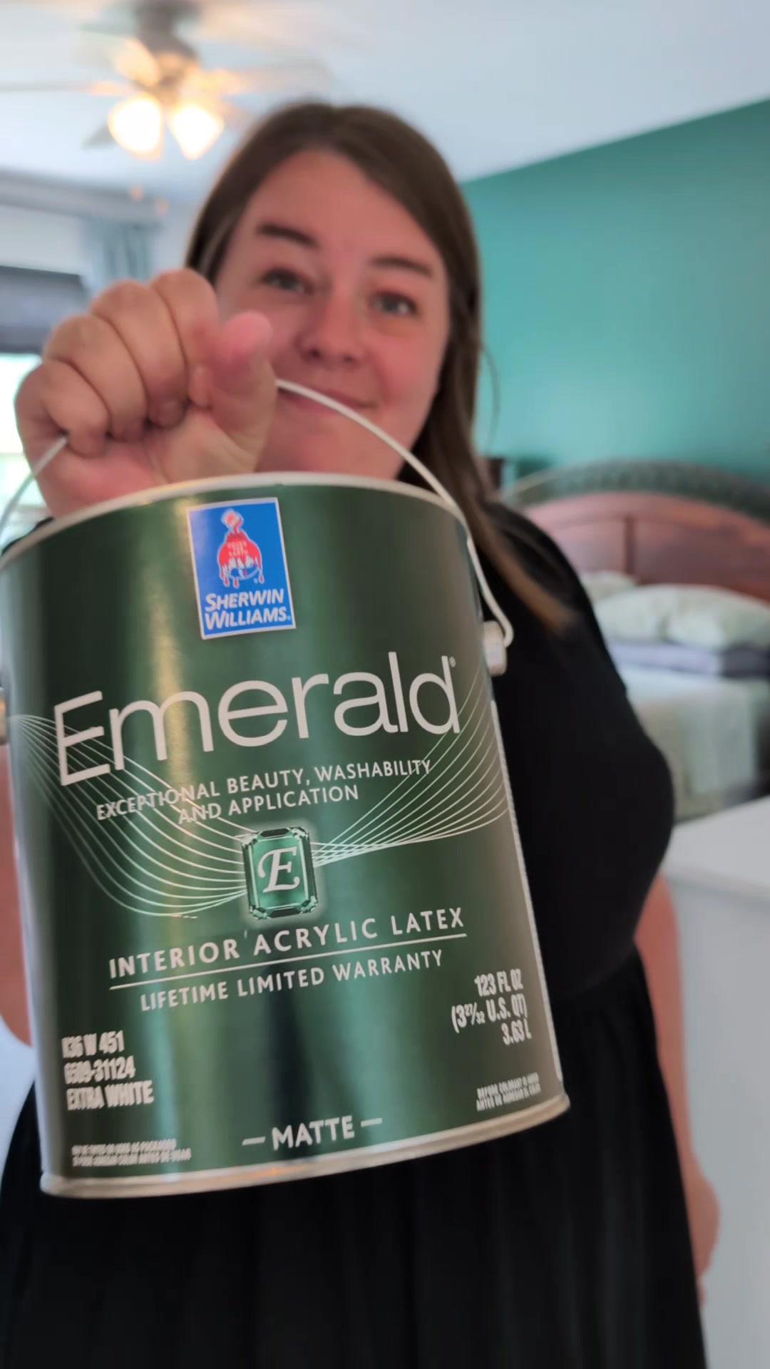 @sherwinwilliams  Color Expert(™) app and Peel & Stick samples led the way on this guest bedroom transformation!  We decided to say goodbye to that dominating green wall and bring some French country inspired peace to the room. I already picked out the art to hang above the bed, but I needed to pick the perfect paint color to complement the art.  After visualizing different colors in my space using the Sherwin-Williams Color Expert(™) app and testing out their Peel & Stick samples, I decided to use Upward SW 6239.  Be sure to download the app (link is in my bio!) and order samples before starting your next paint project.  #sponsored #SWColorLove #kelsewhatelse #roomtransformation #diy