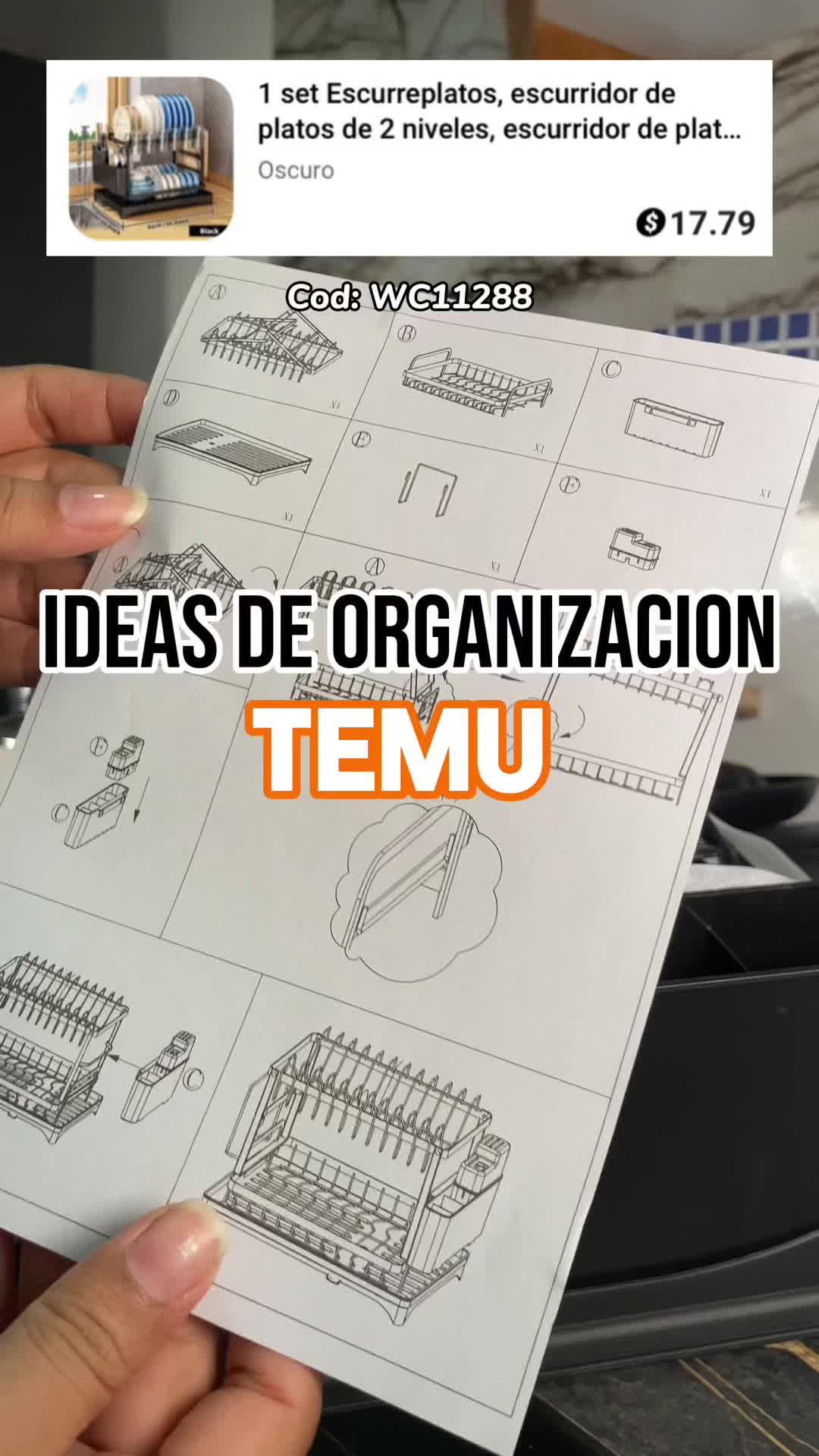 Ideas de organizacion 💡 @Temu  Busca en Temu el codigo [apa23312) para obtener 30% de descuento y cupones de 100$. El link está en mi perfil ✨ #Temu #temufinds #temuhaul #decoration #fyp #trendy #lifestyle #tips #Storage #storagehacks #storagebox #storagehacks #escurridordeplatos #ideasdeorganizacion