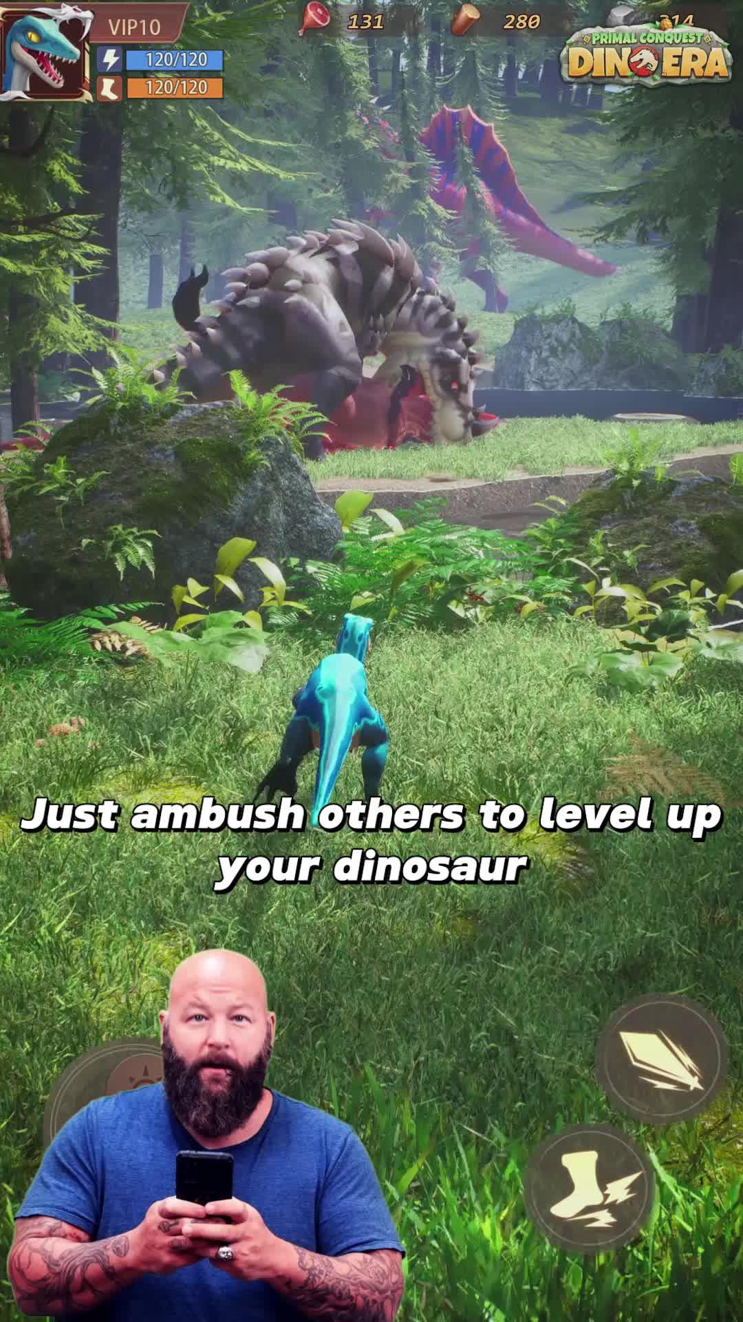 Build your empire of dinosaurs.