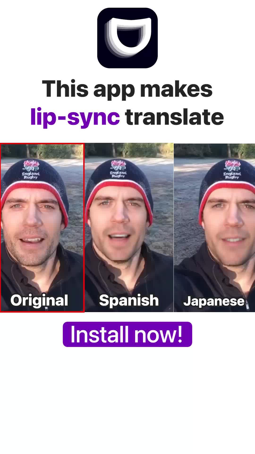 This app translate any self video to any language!