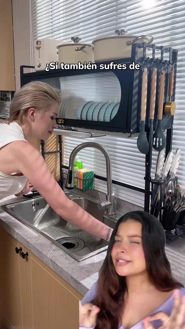 🍽️✨ Perfecto para secar tus platos y utensilios. #Escurridor #Cocina #Organización #Hogar #fyp