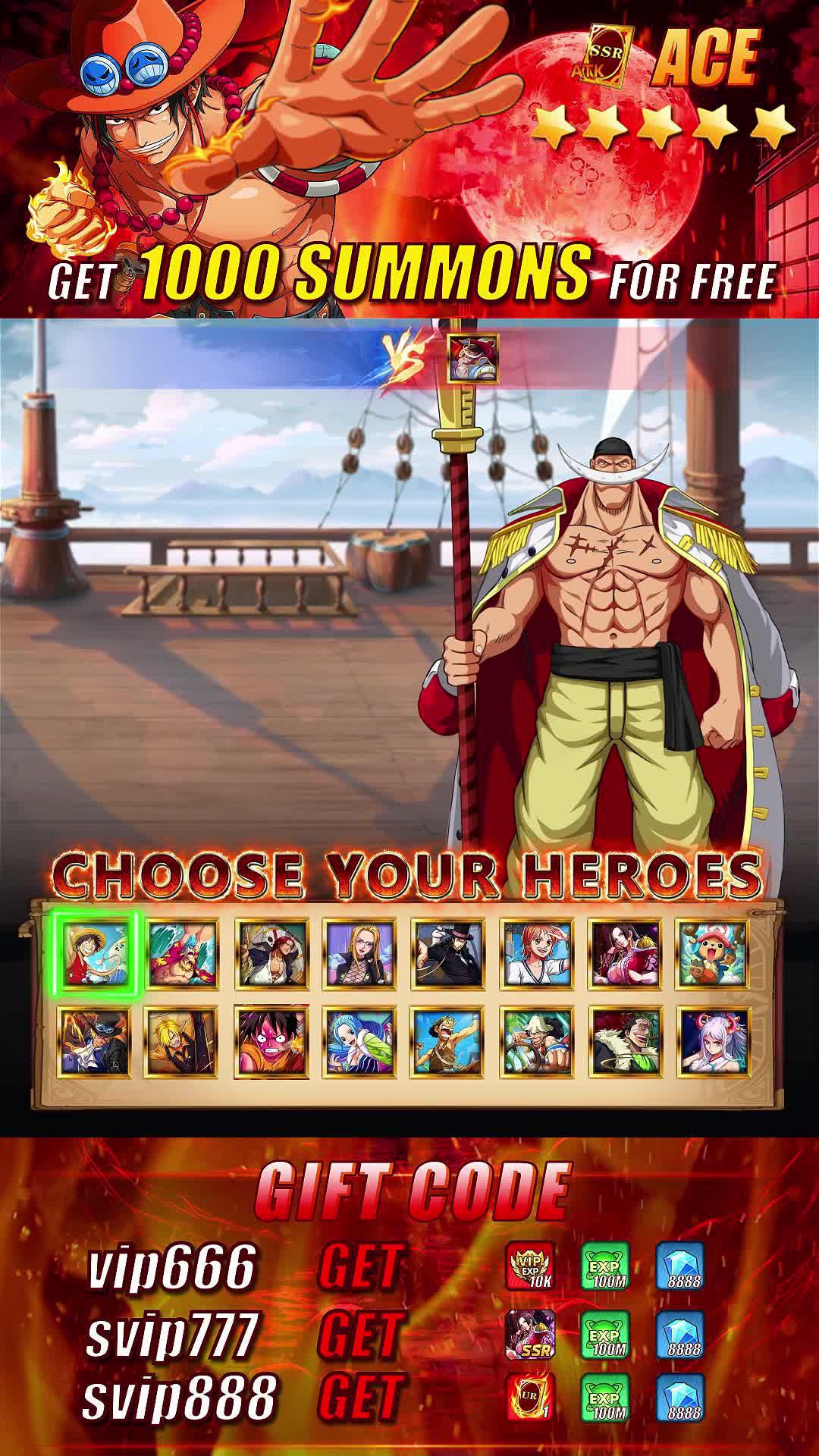 Get 1000 Summons with Gift Code :vip888