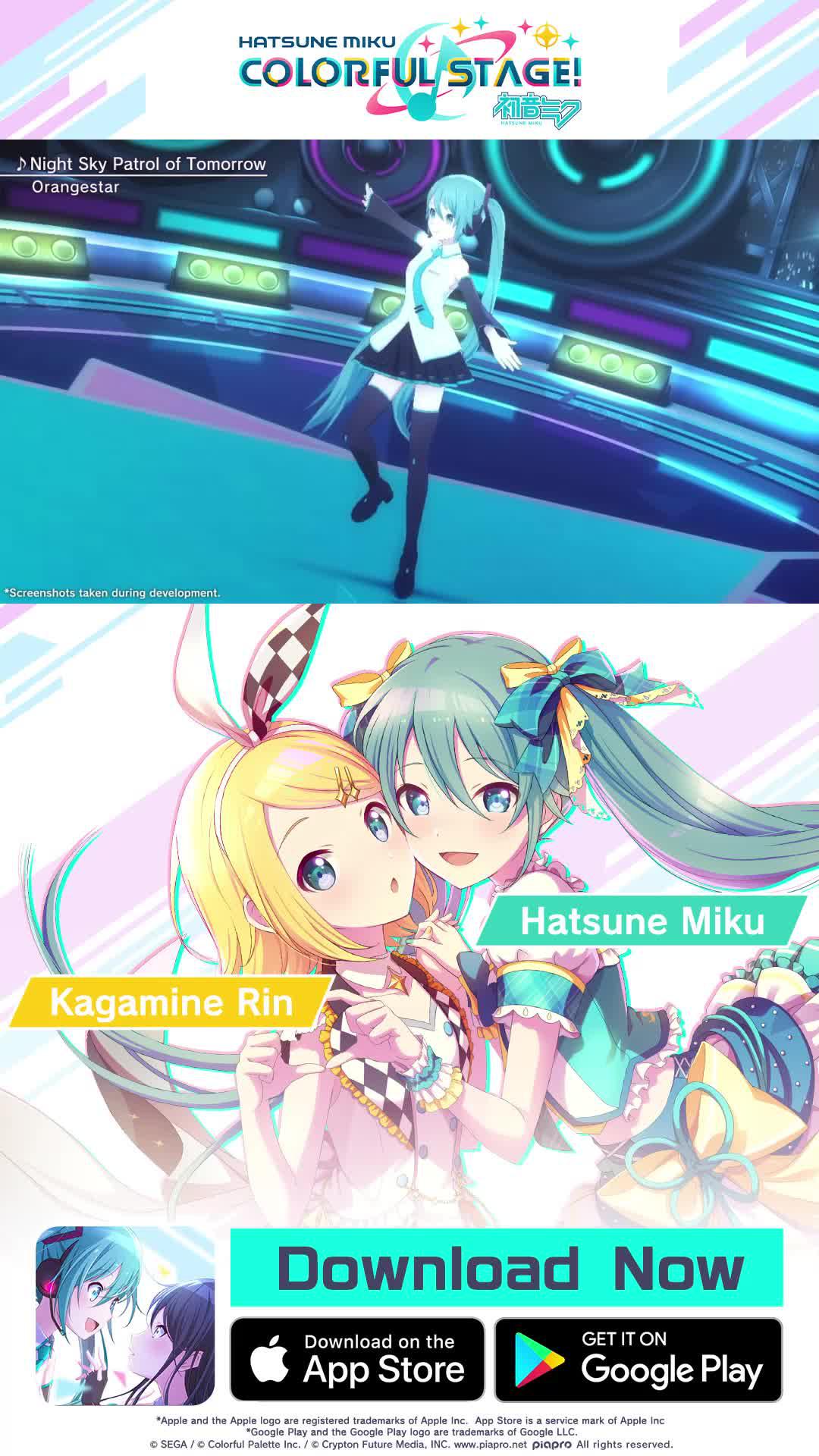 ❤❤Light up the stage with Hatsune Miku & Friends in this new rhythm game ❤❤ Download Now!