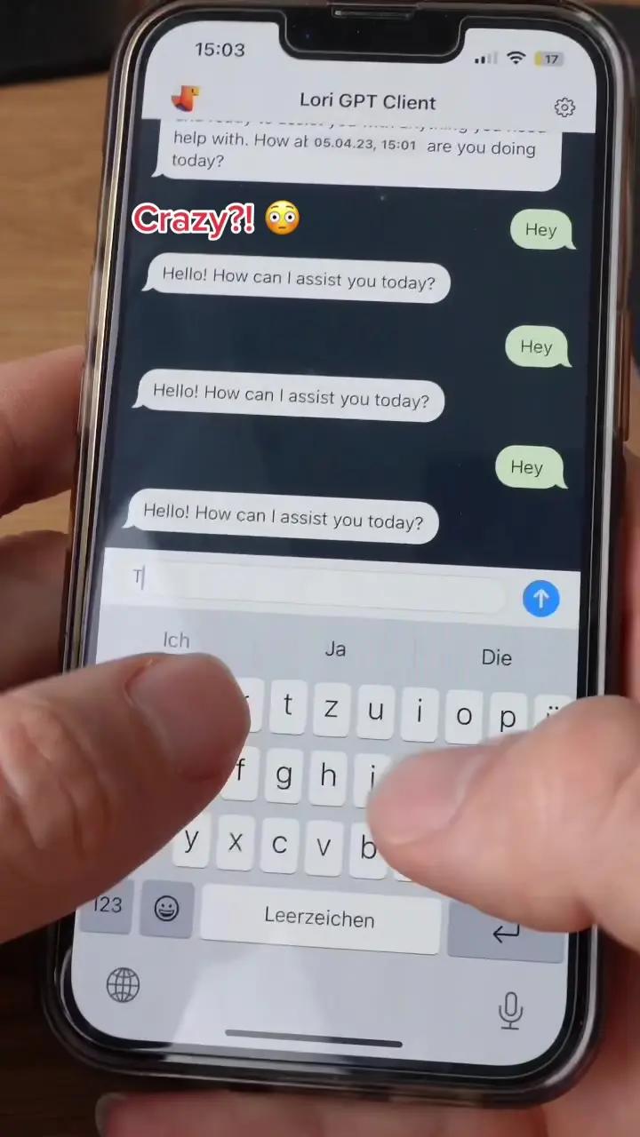 What? Einfach ChatGPT fürs iPhone 😱 #chatgpt #openai #gpt #lori 
