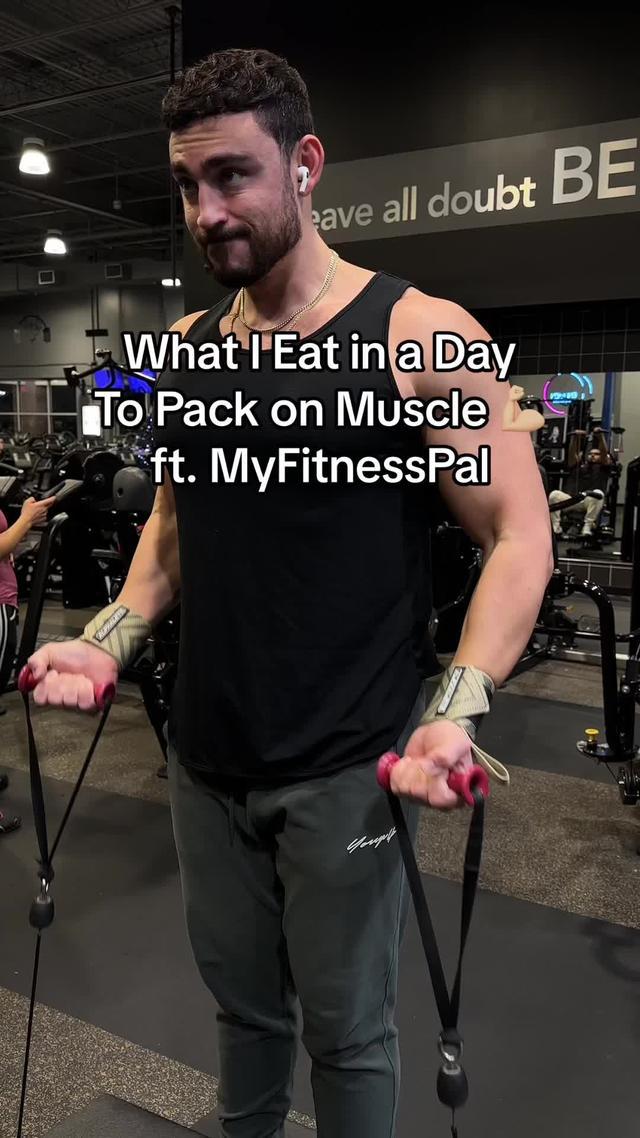 What I Eat in a Day To Pack On Muscle 💪🏼 All of My Food is Easily Tracked Through @MyFitnessPal #fulldayofeating #whatieatinaday #muscle #diet #fitness #myfitnesspalpartner 