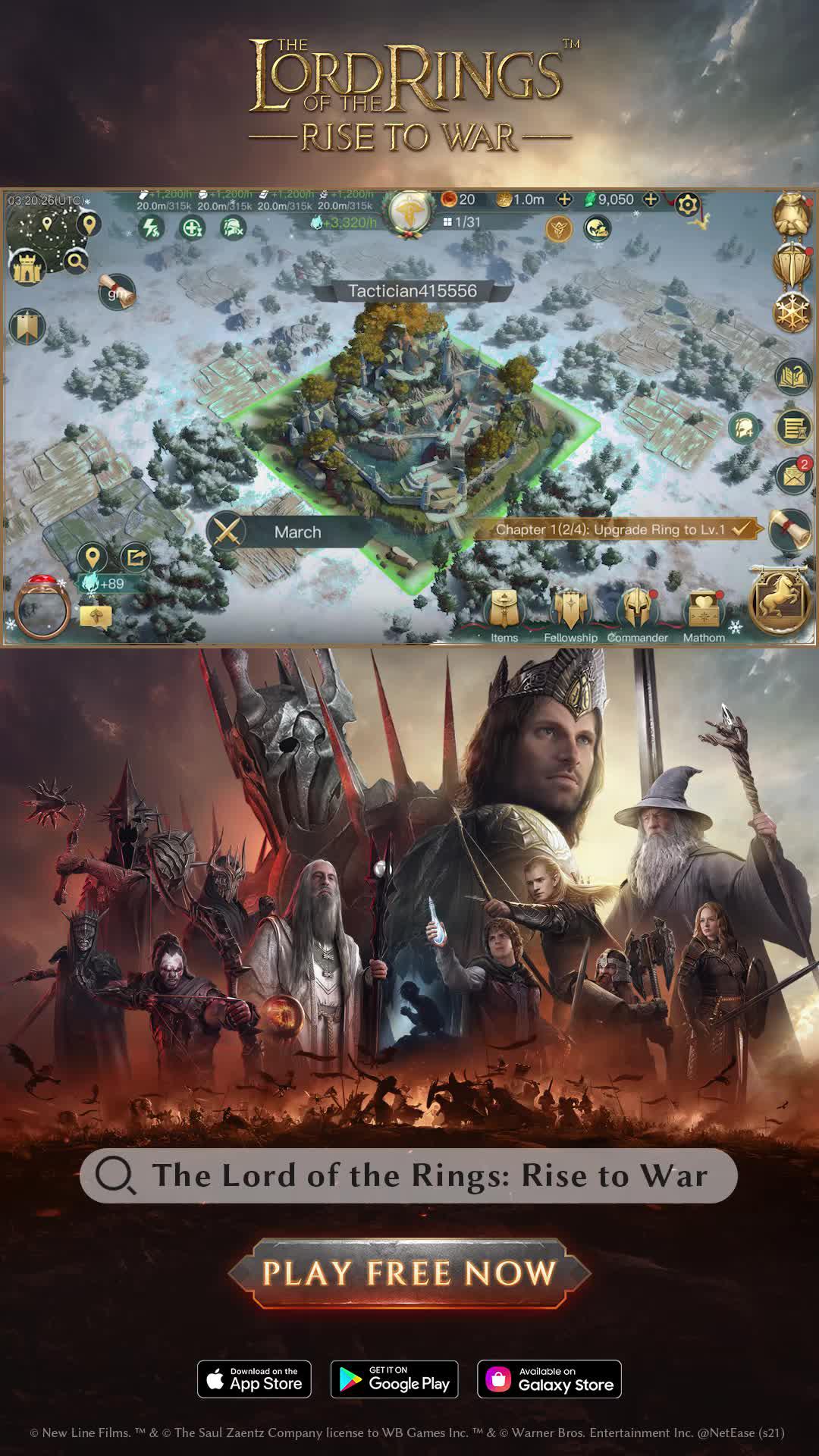 Officially licensed The Lord of the Rings strategy mobile game. Play for free today!