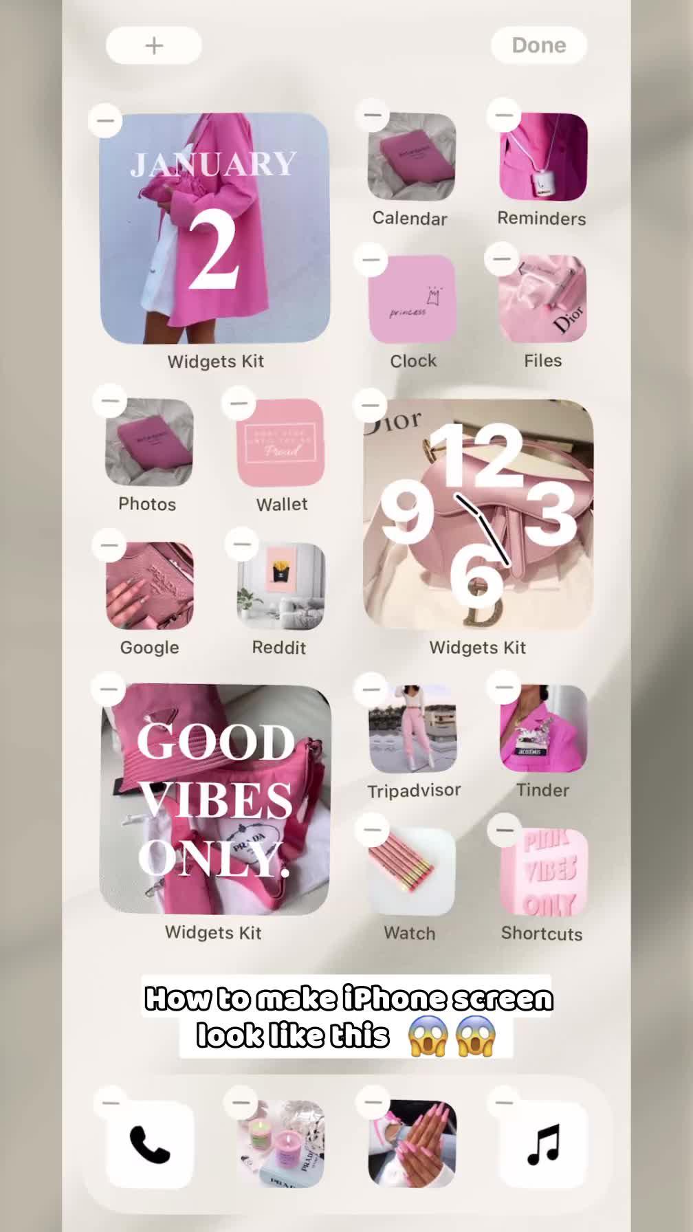 Set up aesthetic icons and themes for your iphone!