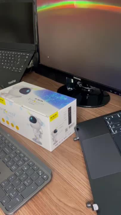 Projetor Estrelas Nebulosa Astronauta Laser Controle