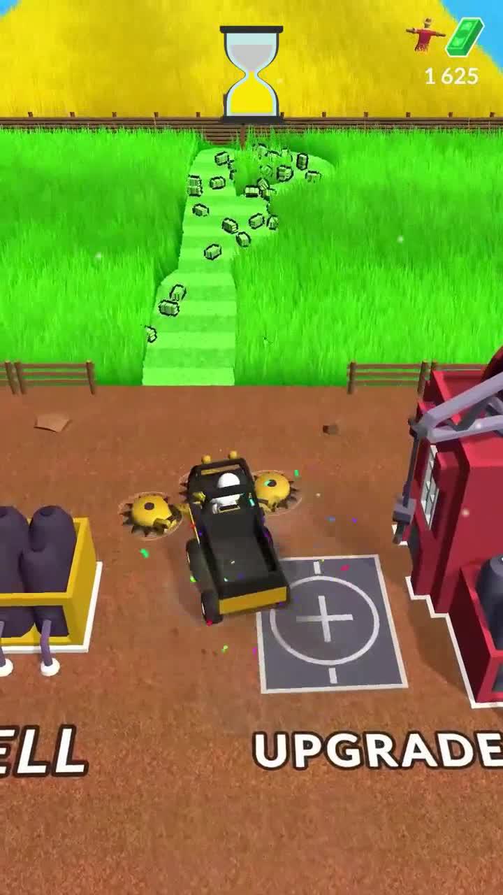 Grass mowing simulator