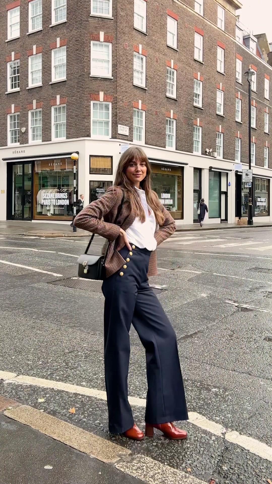 Outfit ideas for fall in London 🇬🇧 #whattowearinlondon #whattowearinautumn #outfitinlondon #londonoutfits #londonstyle #sezane #tiktokfashion 