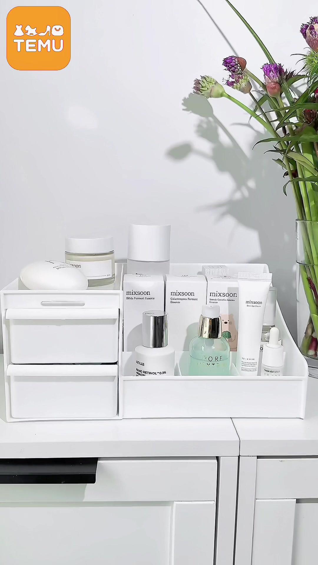 Organize my skincare with me ✨ featuring @Temu organizer ✨ ⬇️Download the Temu app via 🔗LINK IN BIO to get 💰100€ coupon bundle 🎁30 % off code【afr56214 】for new app users (use at checkout) 💗Free shipping on items shipped from Temu.  #temu #temuhotsale #temufinds #TemuAffiliateProgram #TemuInfluencerProgram #makeuporganizer #organization #vanity #organizingtiktok #skincare #fyp #beautytok #skincaretiktok