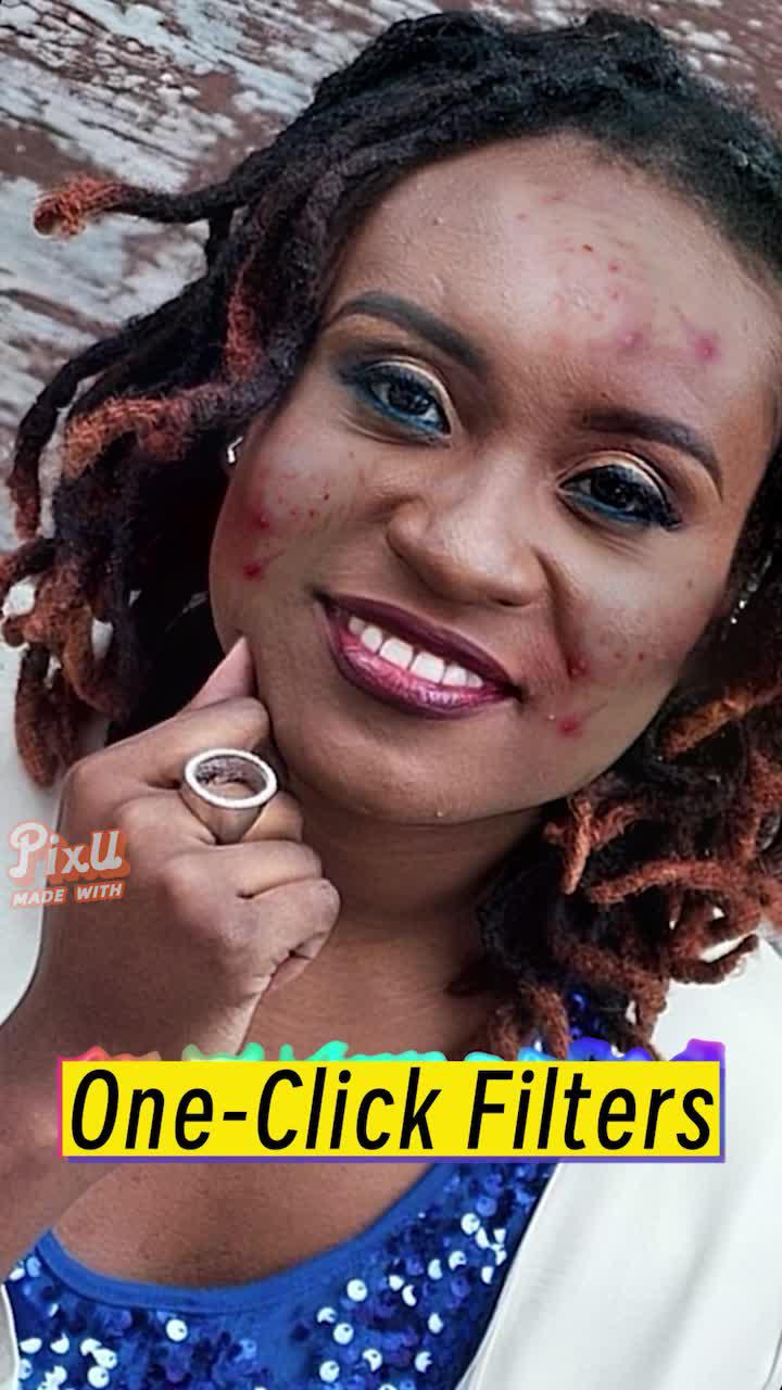 One-click beauty filters! Try it out at Pixu!
