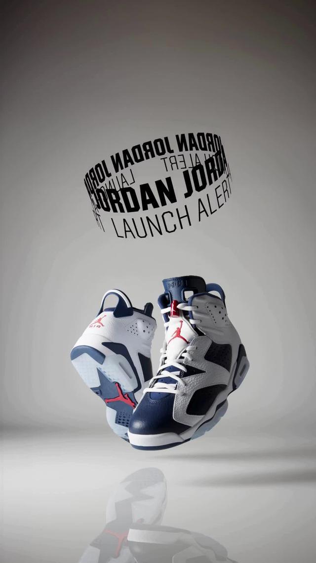 Air Jordan 6 Retro 'White and Midnight Navy' drops soon. Enter for a chance to purchase in-app!​