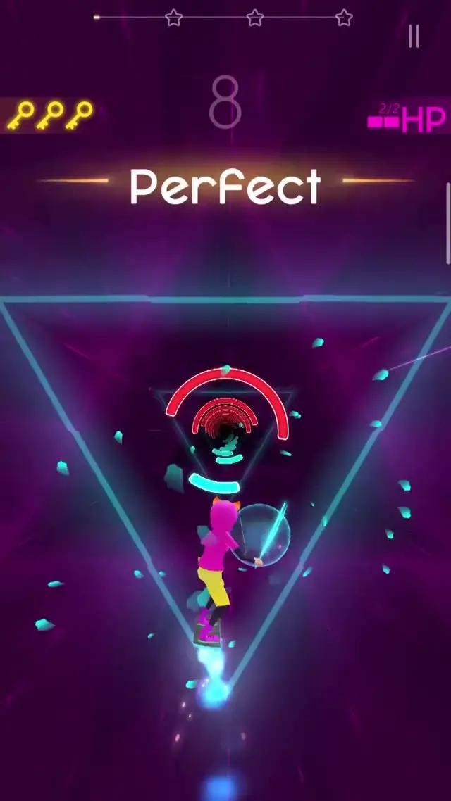 Use lightsaber to smash these color blocks